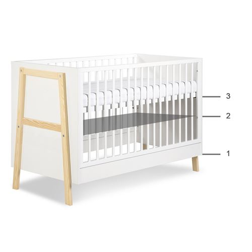 171 Sur Hugo Lit Bebe A Barreaux 1x60 Avec Sommier Reglable Lit Pour Enfant Achat Prix Fnac