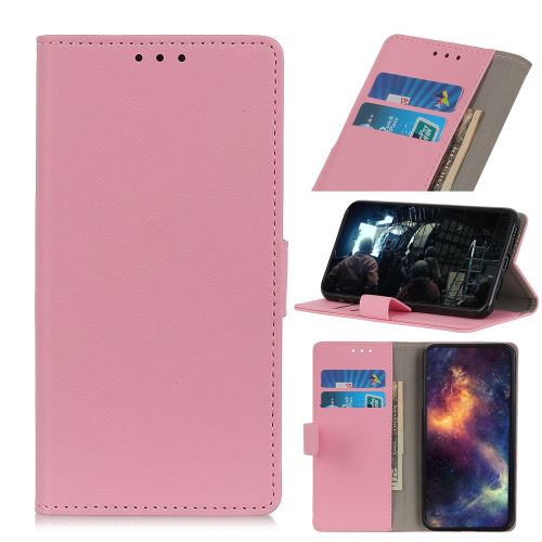 Etui en PU avec support rose pour votre Xiaomi Redmi Note 8 Pro