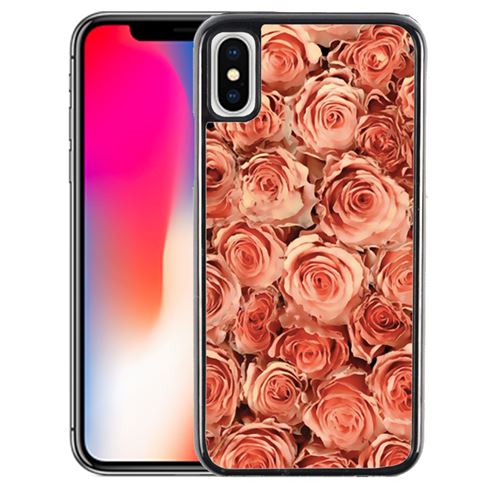 Coque pour iPhone XS bouquet roses