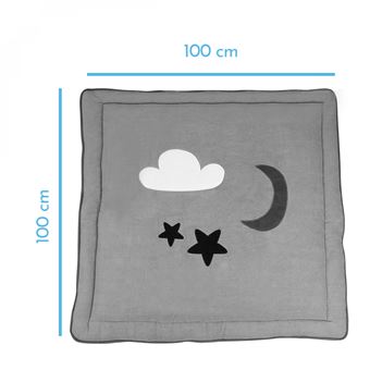Tapis De Jeu De Sol D Eveil Ou De Parc Bebe Enfant Molletonne 1m X 1m Gris Tapis D Eveil Achat Prix Fnac