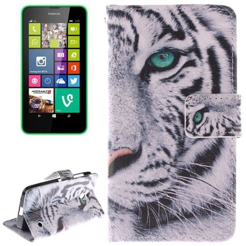 Nokia Lumia 630 Housse Etui Cuir PU Tigre ALS54701