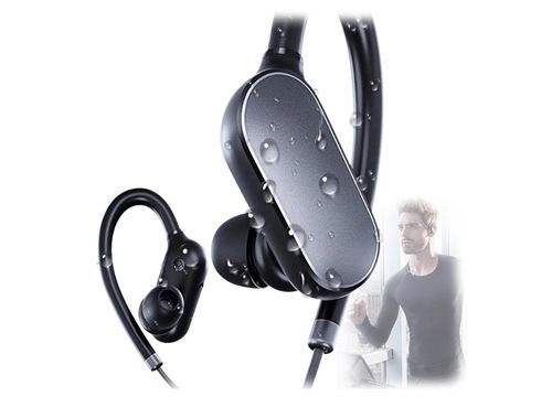 Xiaomi MI Sport - In-ear hoofdtelefoons met micro - inwendig - bevestiging over het oor - Bluetooth - draadloos - zwart