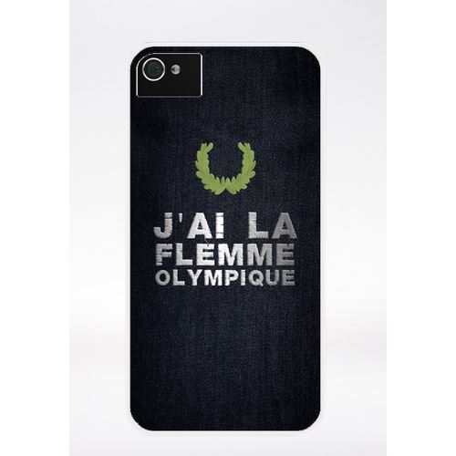 Coque J Ai La Flemme Olympique Compatible Iphone 4 Transparent