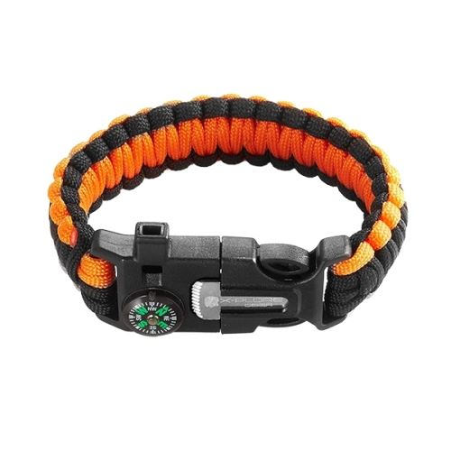 Bracelet de survie ajustable avec boussole sifflet et lame