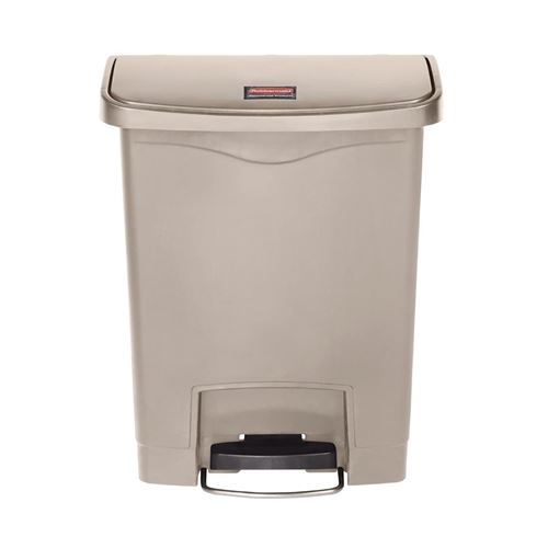 Poubelle à Pédale Frontale Slim Jim Beige 30L - Rubbermaid - - Polyéthylène30 425x271x536mm