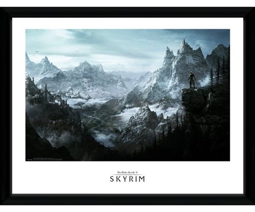 GB Eye affiche dans le cadre Skyrim Vista 30 x 40 cm