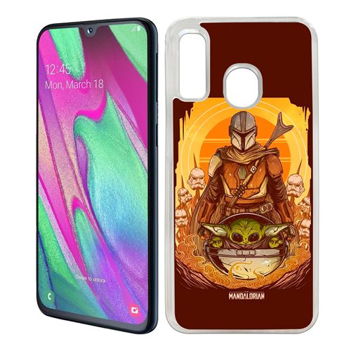 Coque pour Samsung Galaxy A40 -  Star Wars Mandalorian Yoda Fanart