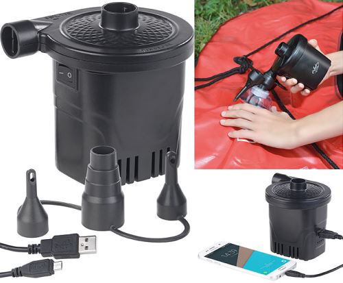 Pompe à air électrique sans fil USB avec fonction batterie de secours 250 L/min