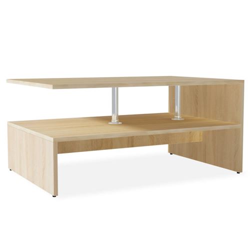 vidaXL Table basse en aggloméré 90 x 59 x 42 cm Chêne