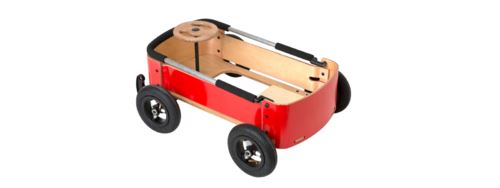 Wishbone Wagon 3-en-1 - Chariot, Porteur Et Kart à Tirer En Bois Et Métal Pour Enfants De 1 à 10 Ans