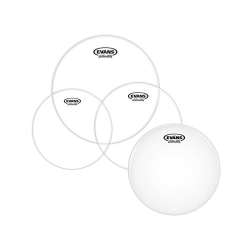 Evans G2HDD-R Rock HD DRY - pack Peaux transparentes (10'', 12'', 14'', 16) - toms et caisse claire