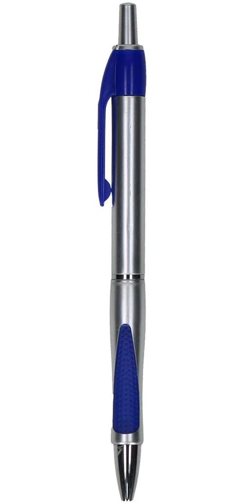 PM Lot de 25 Stylo bille rétractableBingo Argenté/bleu 0,7 mm
