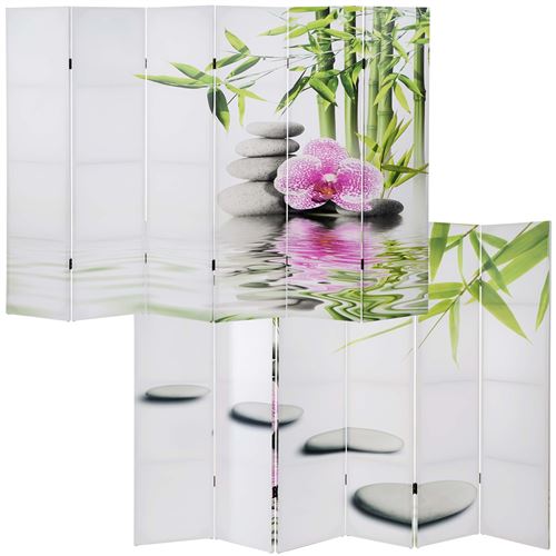 Paravent / cloison de séparation T234, 6 pans motif Kho Samui 180x240cm