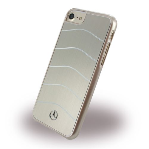 Coque iphone 7 mercedes aluminium brossé or