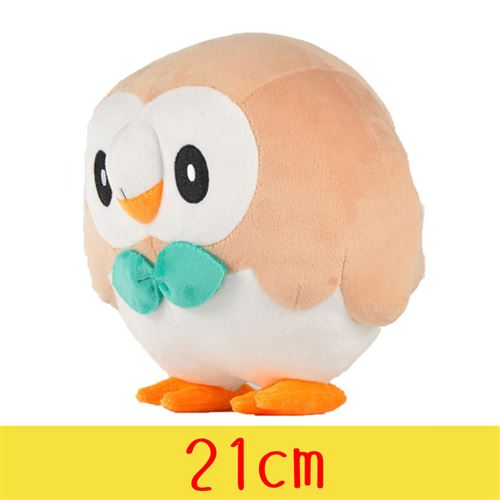 Peluche Pokémon Rowlet Tomy 21 cm - Rose / Blanc