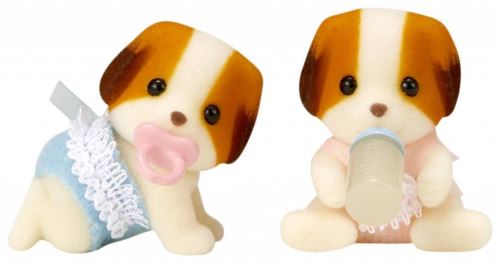 Sylvanian Families speel figuren Tweeling Chiffon Hond