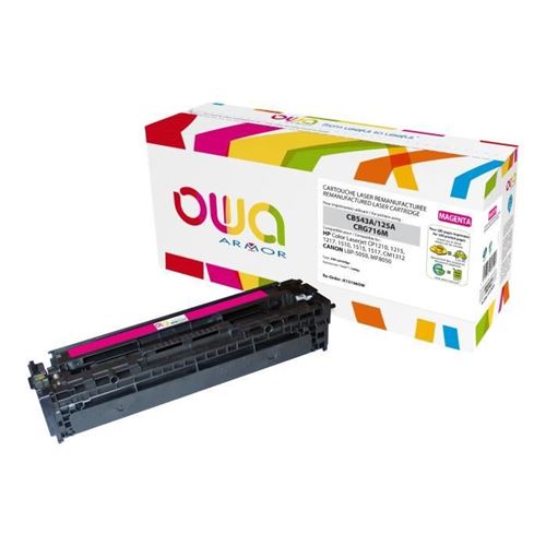 Toner laser magenta armor compatible cb543a pour imprimante laser - capacité 1400 pages k15106ow