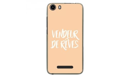 Coque souple pour Wiko Lenny 2 avec impression Motifs vendeur de rêves beige