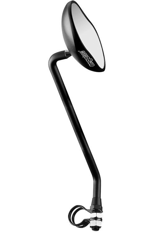 Ergotec miroir M-88L gauche aluminium noir avec de longs bras
