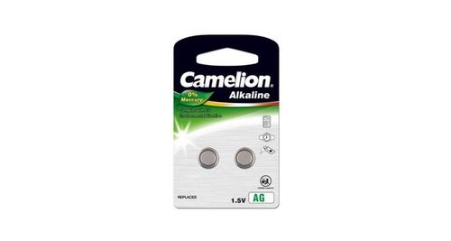 Piles boutons Alcaline AG 12 / LR43 / 386 / 186 / Blister de 2 piles « SANS MERCURE » CAMELION