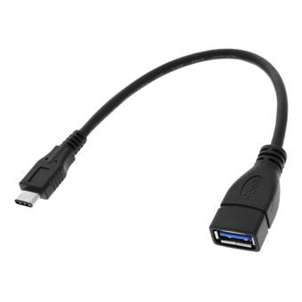 DigitalLife Adaptateur OTG USB-C Type-C vers USB Type-A USB 3.1, Nylon Tress/é