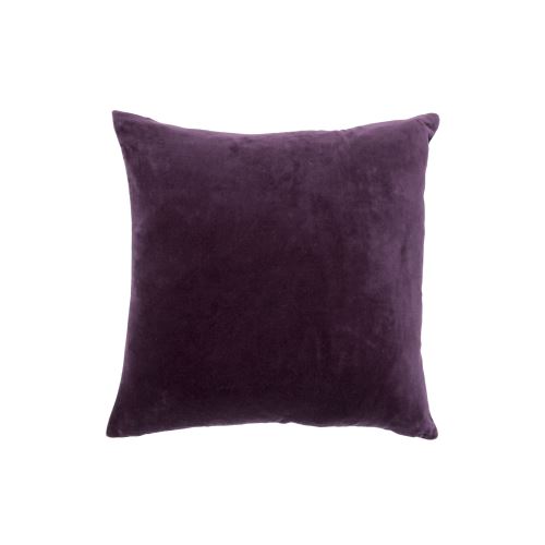 Coussin Lisa aubergine 45 x 45 cm Vivaraise