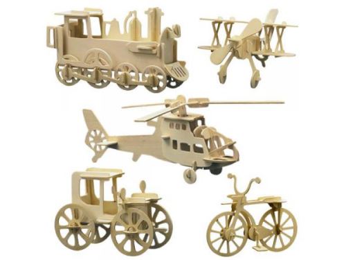 Maquette bois - Set technics 5 pièces 850/1 850/2 850/3 850/4 850/5