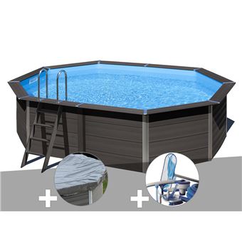 Kit Piscine Composite Gre Avant Garde Ovale 8 04 X 3 86 X 1 24 M Bache Hiver Kit D Entretien Piscine Achat Prix Fnac