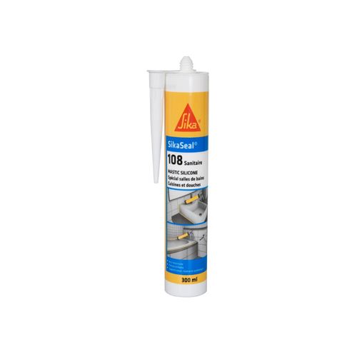 Mastic silicone anti-moisissure SIKA Sikaseal 108 Sanitaire - Transparent - 300ml