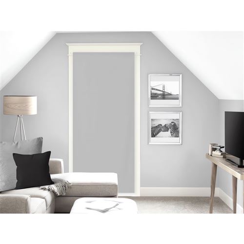 Voile pour porte fenêtre 90x200 cm DOLLY gris clair