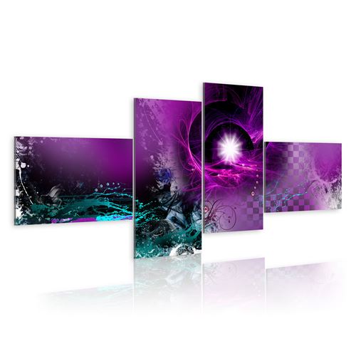 Tableau | Violet brillant | 100x45 | Abstraction |