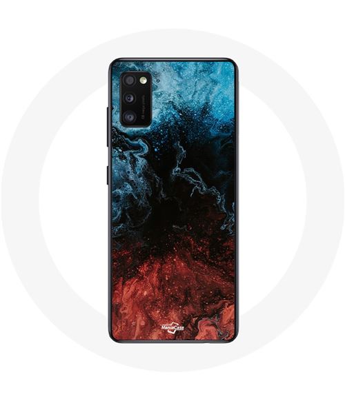Coque pour Samsung Galaxy S20 plus fond de texture abstraite rouge noir bleu Maniacase
