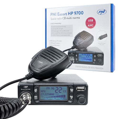 Radio CB PNI Escort HP 9700 USB, ANC, alimentation 12V / 24V