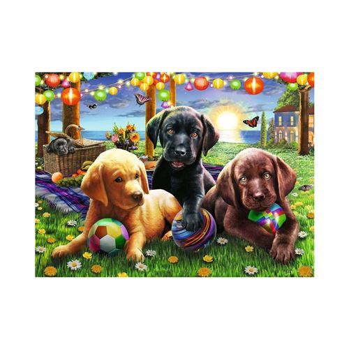 Puzzle Ravensburger - Chats au pique-nique, 100 pièces XXL
