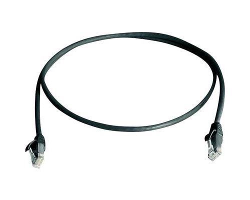 Telegärtner L00001A0238 RJ45 Câble réseau, câble patch CAT 6 U/UTP 2.00 m noir ignifuge, sans halogène