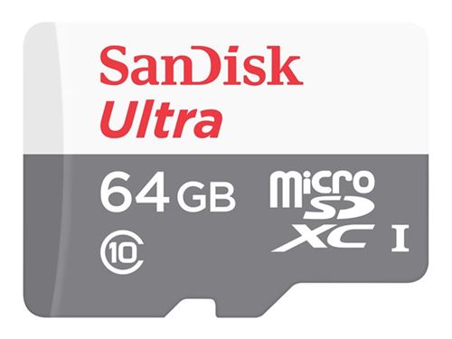 SANDISK  Ultra Lite Microsdxc 64gb Memory Card Blanc,Gris