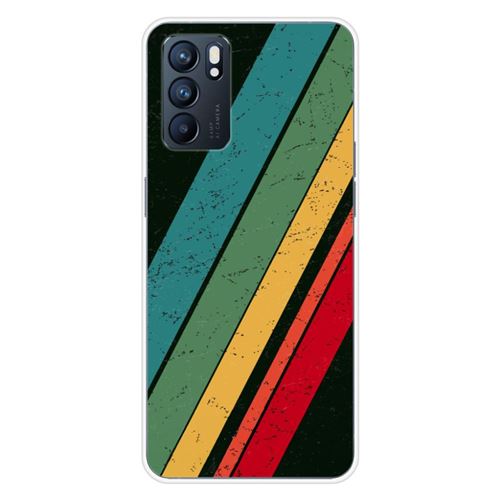 Coque en silicone imprimée compatible Oppo Reno 6 5G Grunge