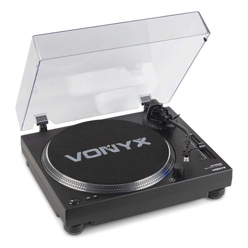 Platine Vinyle Dj Vonyx Dt3000 À Courroie - Cellule Audio-Technica - Noir