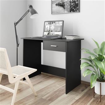 vidaXL Bureau Noir 100 x 50 x 76 cm Aggloméré - 1