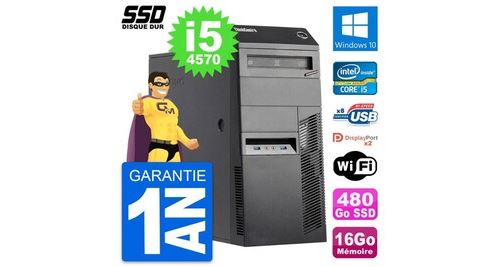 Pc tour lenovo thinkcentre m83 intel i5-4570 ram 16go ssd 480go windows 10 wifi