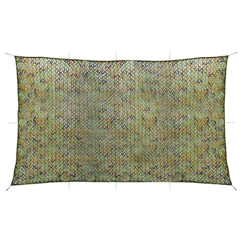 vidaXL Filet de camouflage avec sac de rangement 2x5 m Vert