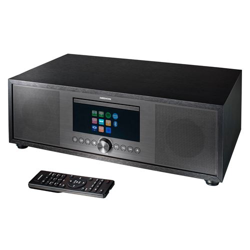 Medion P66400 - Système Audio Tout-En-Un - Écran LCD 7,1 (2,8'') - Internet/Dab+/Pll-Fm - Cd/Mp3 - Bluetooth - Noir