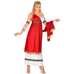déguisement impératrice romaine robe longue femme m rouge