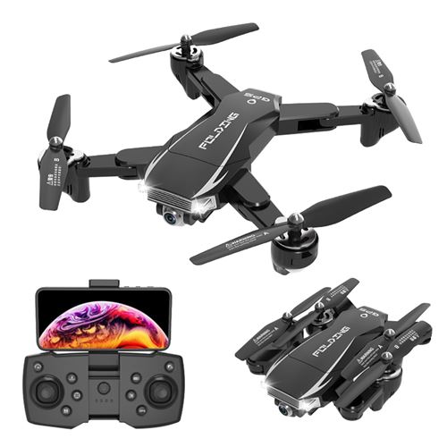 Drone A18 GPS pliable quatre axes 4K caméra - Noir