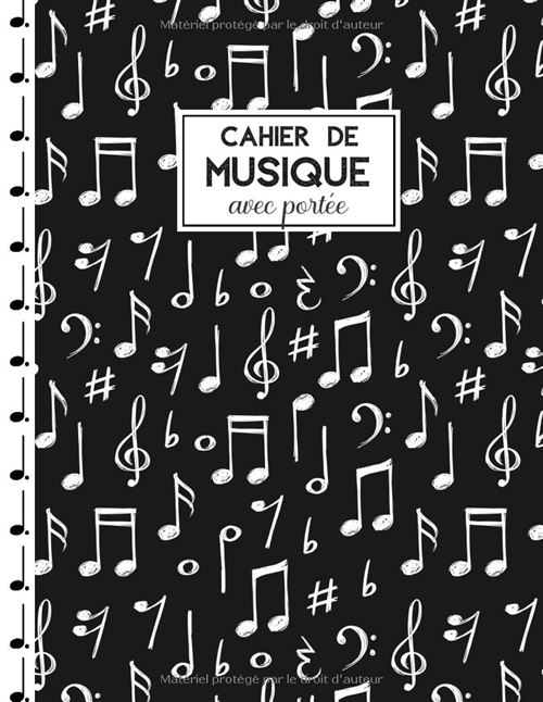 Cahier De Musique Narratik - 10 Portées 100 Pages Grand Format