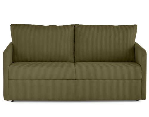 Canape droit BEST MOBILIER 3 places en velours vert 178 x 178 x 90 cm