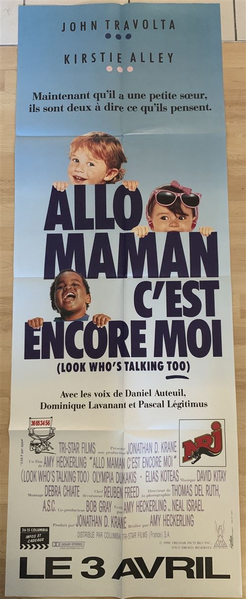 Affiche de Cinéma Originale - Allo Maman c'est encore moi - John Travolta - 60x160cm