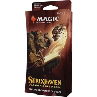 Pack de 3 boosters de draft Magic the Gathering Strix Haven Modèle aléatoire