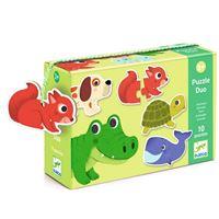 Puzzel duo dieren silhouetten