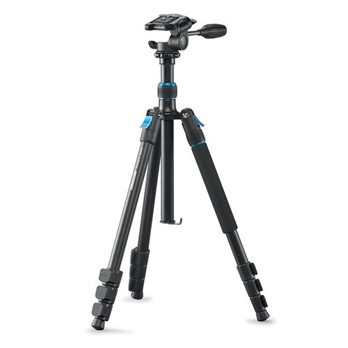 Trépied classique Cullmann foto·audio·video 460M avec rotule RW20 Noir et Bleu